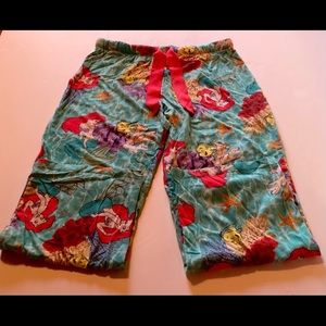 4/$25 Disney Little Mermaid Pajama Pants M (8-10)